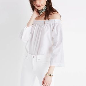 Madewell Off the Shoulder Shirt Blouse - Small
